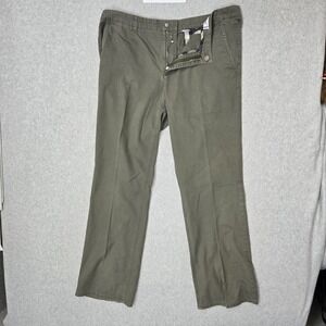 Bonobos Men Pants 38/34 Green Washed Chino Twill Bootcut Boot Fit 33.5" Inseam